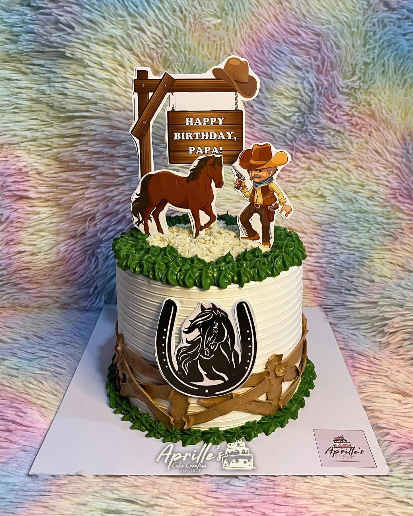 6x5 Horse Theme Money Cake